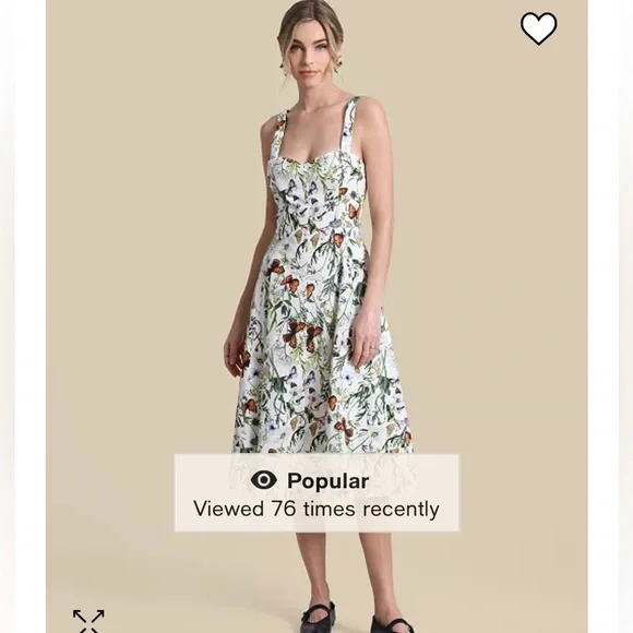 Avec Les Filles Floral Print Dress NWT - Picture 1 of 13